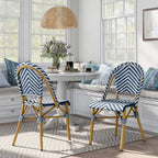 Chaises de patio en osier à chevrons Irene French (ensemble de 4) par Furniture of America - Lot de 4