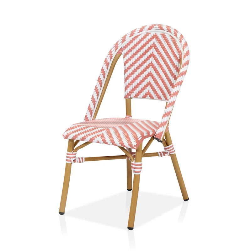 Chaises de patio en osier à chevrons Irene French (ensemble de 4) par Furniture of America - Lot de 4