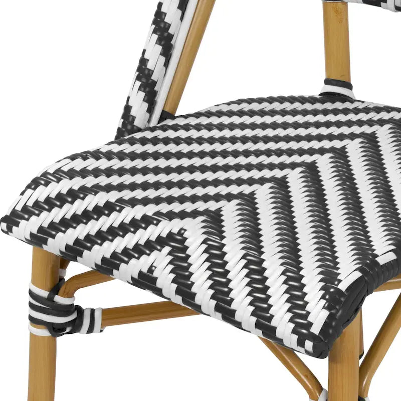 Chaises de patio en osier à chevrons Irene French (ensemble de 4) par Furniture of America - Lot de 4