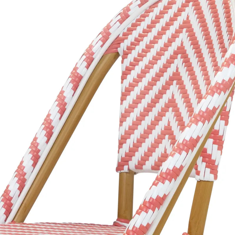 Chaises de patio en osier à chevrons Irene French (ensemble de 4) par Furniture of America - Lot de 4