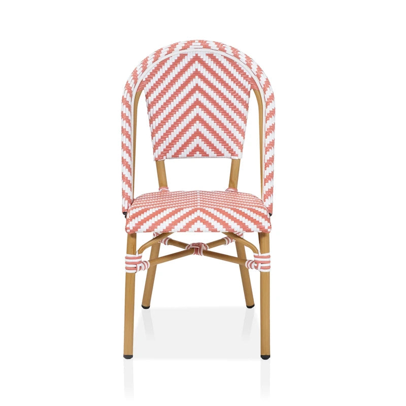 Chaises de patio en osier à chevrons Irene French (ensemble de 4) par Furniture of America - Lot de 4