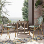 Chaises de patio en osier à chevrons Irene French (ensemble de 4) par Furniture of America - Lot de 4