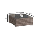 Ensemble de 11 pièces de salon modulable en osier/rotin avec coussins Sunbrella