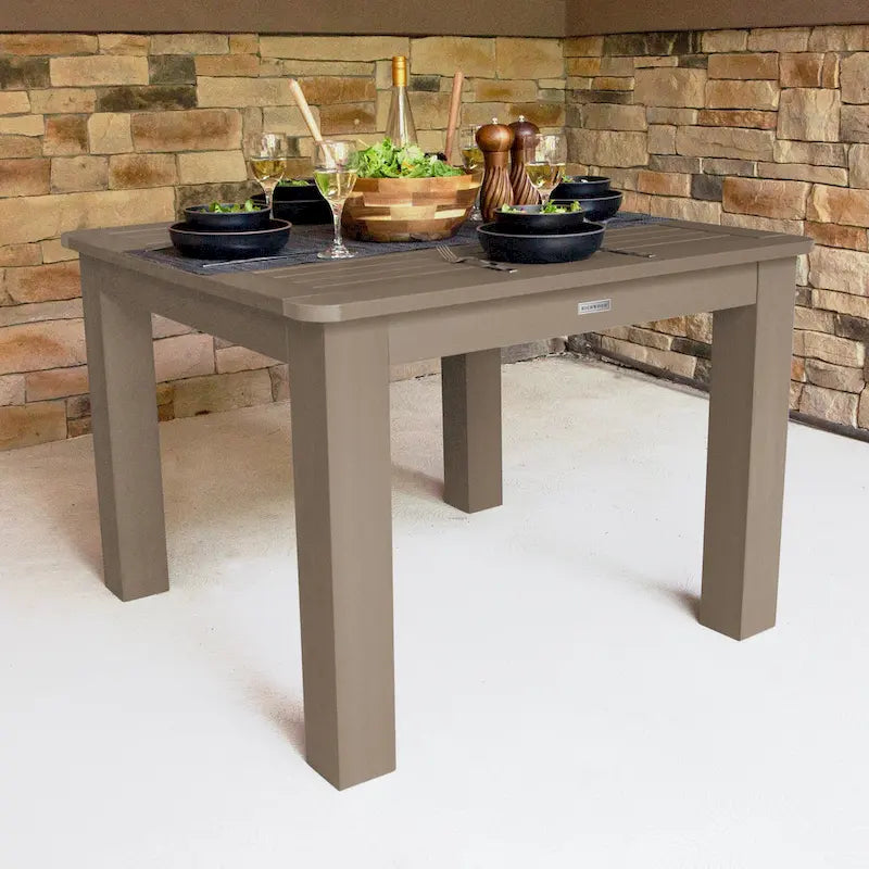 Table de salle à manger extérieure carrée HIGHWOOD 42x42