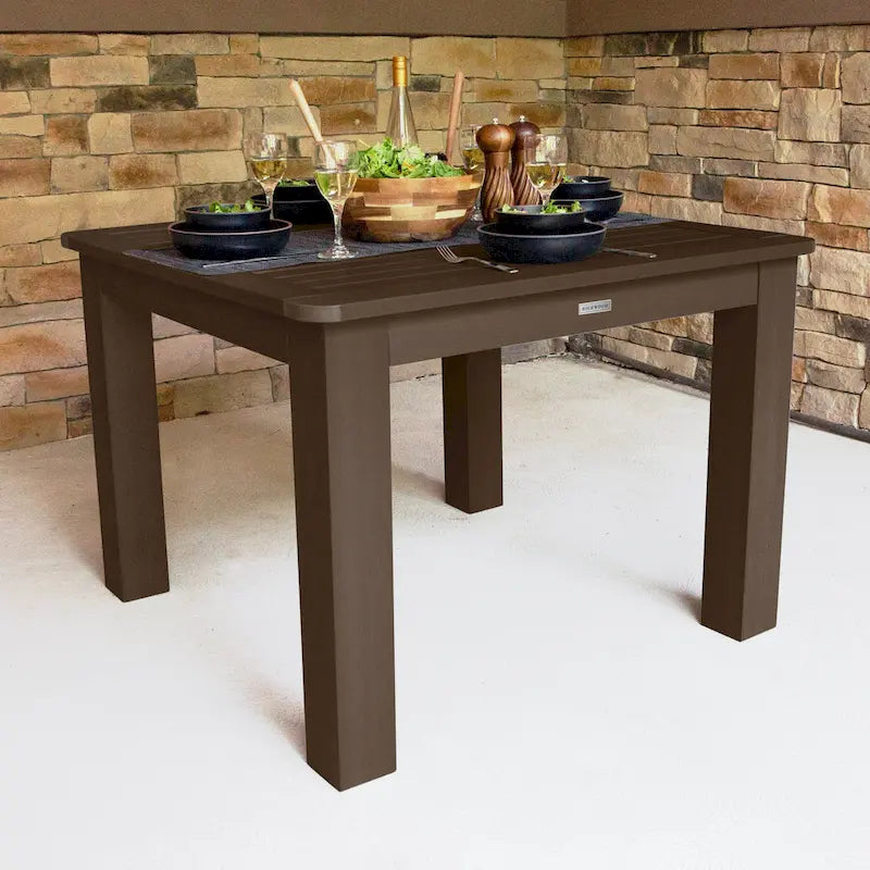 Table de salle à manger extérieure carrée HIGHWOOD 42x42