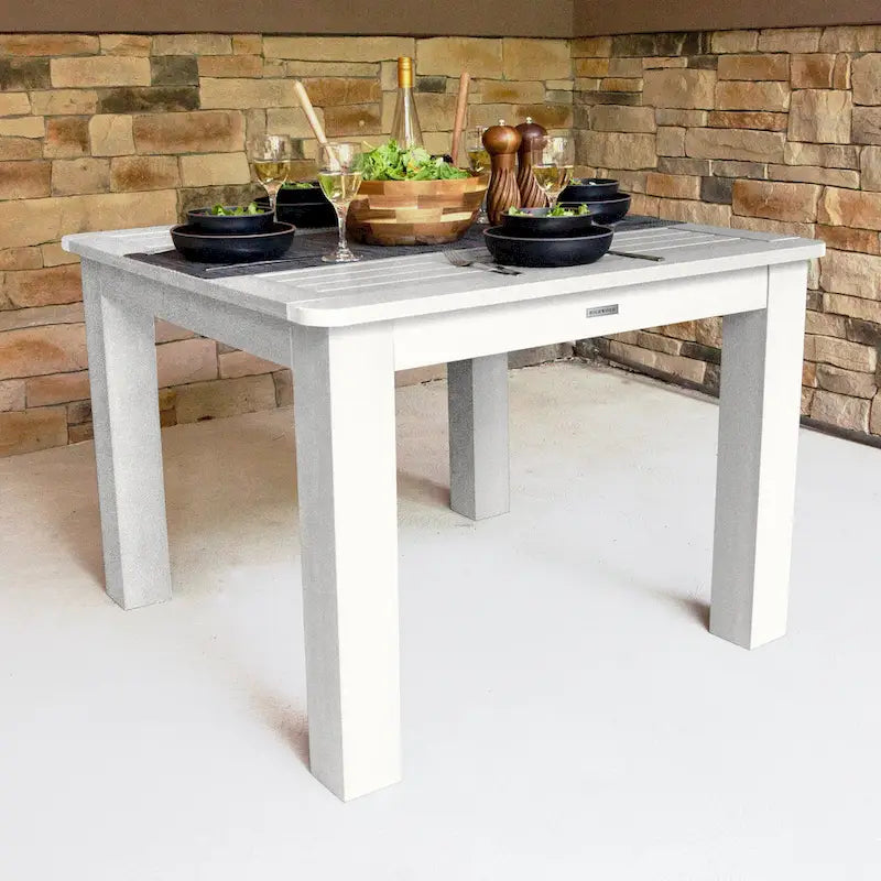 Table de salle à manger extérieure carrée HIGHWOOD 42x42
