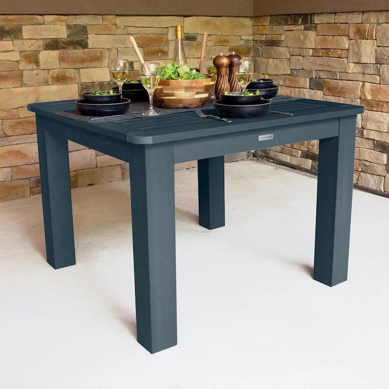 Table de salle à manger extérieure carrée HIGHWOOD 42x42