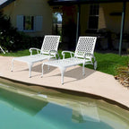 Chaise longue inclinable étanche en aluminium (lot de 2)