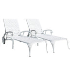 Chaise longue inclinable étanche en aluminium (lot de 2)