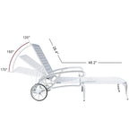 Chaise longue inclinable étanche en aluminium (lot de 2)