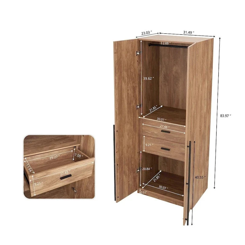 Armoire autoportante penderie