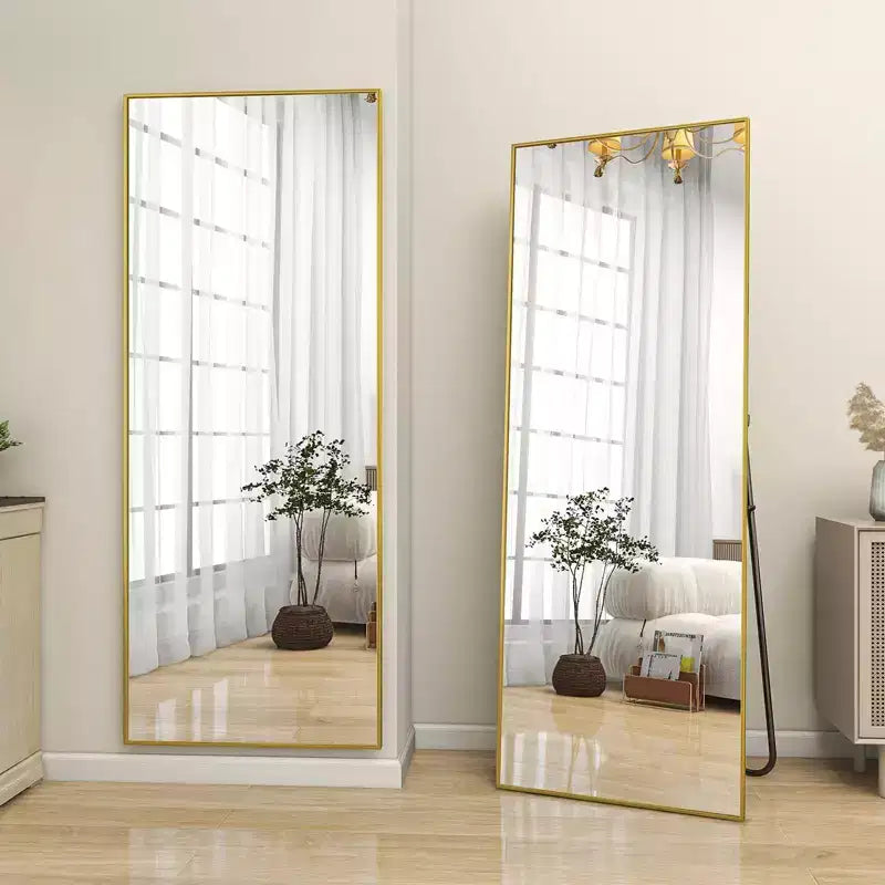 HOMLUX 64x21/58x18 Miroir rectangulaire sur pied, grand miroir de salle de bain