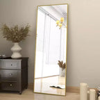 HOMLUX 64x21/58x18 Miroir rectangulaire sur pied, grand miroir de salle de bain