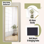 HOMLUX 64x21/58x18 Miroir rectangulaire sur pied, grand miroir de salle de bain