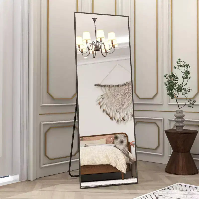 HOMLUX 64x21/58x18 Miroir rectangulaire sur pied, grand miroir de salle de bain