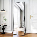 HOMLUX 64x21/58x18 Miroir rectangulaire sur pied, grand miroir de salle de bain