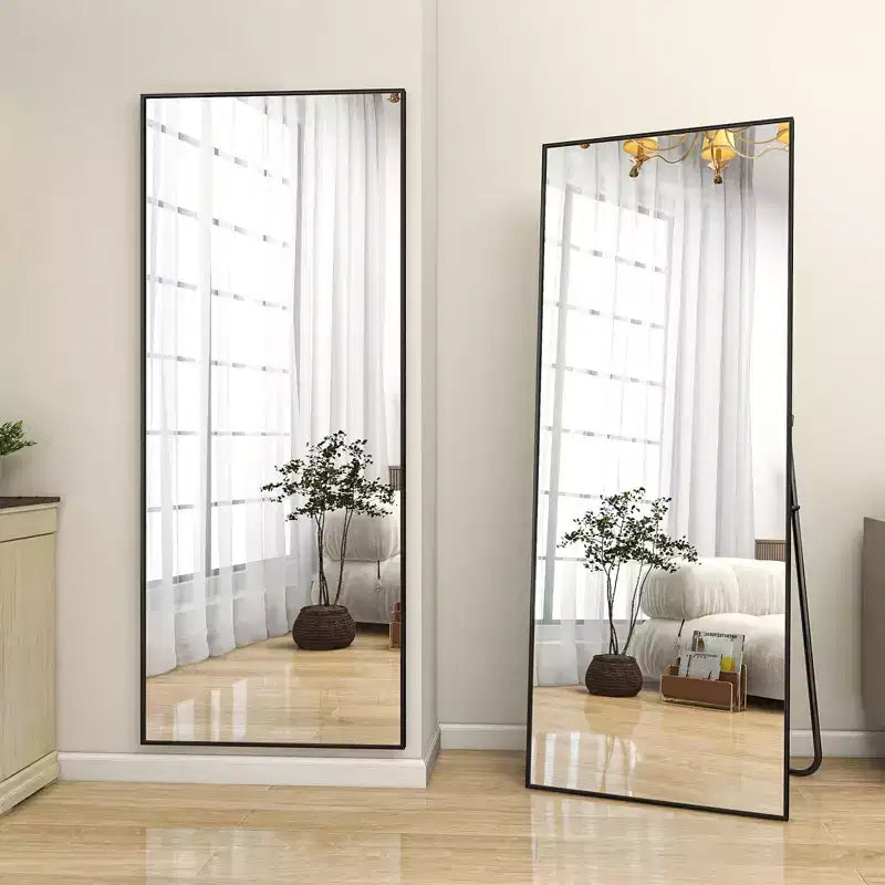 HOMLUX 64x21/58x18 Miroir rectangulaire sur pied, grand miroir de salle de bain
