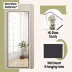 HOMLUX 64x21/58x18 Miroir rectangulaire sur pied, grand miroir de salle de bain