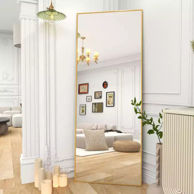 HOMLUX 64x21/58x18 Miroir rectangulaire sur pied, grand miroir de salle de bain
