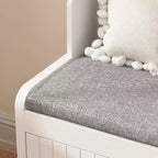Porte-manteau 3-en-1 en bois Famapy avec banc de rangement à 4 crochets métalliques