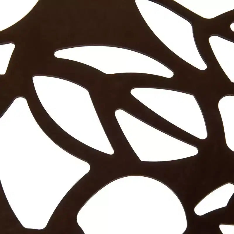 LeisureMod Devon 31 Table de salle à manger moderne de bistrot - Base en aluminium résistante à la rouille avec motif d'arbre et plateau circulaire en verre trempé pour usage intérieur/extérieur
