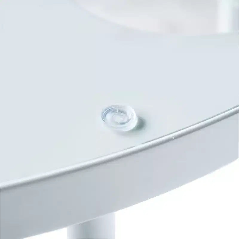 LeisureMod Devon 31 Table de salle à manger moderne de bistrot - Base en aluminium résistante à la rouille avec motif d'arbre et plateau circulaire en verre trempé pour usage intérieur/extérieur