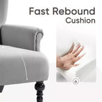 Fauteuil à oreilles large Hyleory 31'' en velours