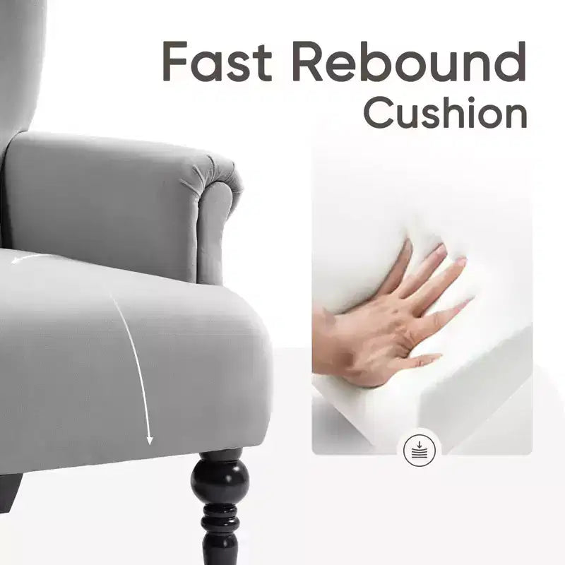 Fauteuil à oreilles large Hyleory 31'' en velours
