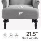 Fauteuil à oreilles large Hyleory 31'' en velours