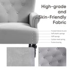 Fauteuil à oreilles large Hyleory 31'' en velours