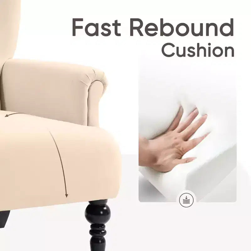 Fauteuil à oreilles large Hyleory 31'' en velours