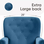 Fauteuil à oreilles large Hyleory 31'' en velours