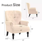 Fauteuil à oreilles large Hyleory 31'' en velours