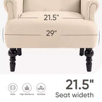 Fauteuil à oreilles large Hyleory 31'' en velours