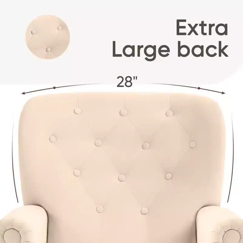 Fauteuil à oreilles large Hyleory 31'' en velours
