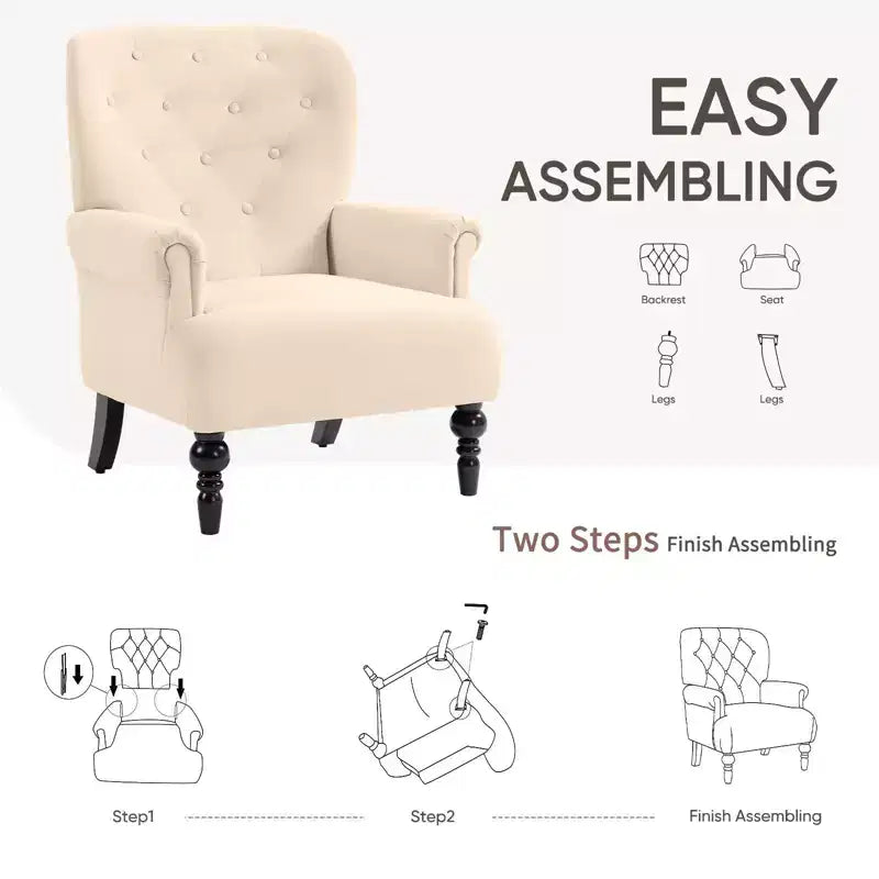 Fauteuil à oreilles large Hyleory 31'' en velours