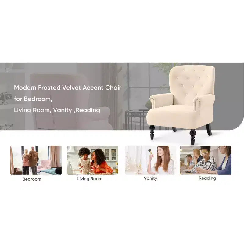 Fauteuil à oreilles large Hyleory 31'' en velours