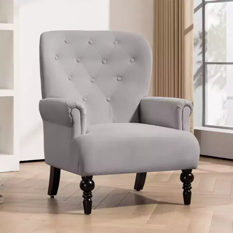 Fauteuil à oreilles large Hyleory 31'' en velours