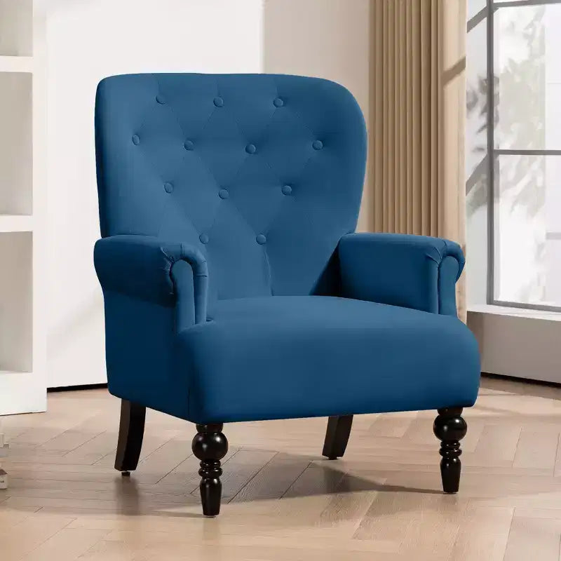 Fauteuil à oreilles large Hyleory 31'' en velours