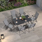 PURPLE LEAF Salon de jardin pliant avec chaises et table