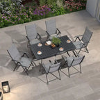 PURPLE LEAF Salon de jardin pliant avec chaises et table