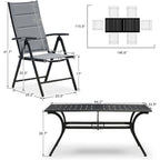 PURPLE LEAF Salon de jardin pliant avec chaises et table