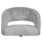 Chaise de bureau réglable et mobile en velours côtelé Hyleory