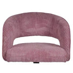 Chaise de bureau réglable et mobile en velours côtelé Hyleory