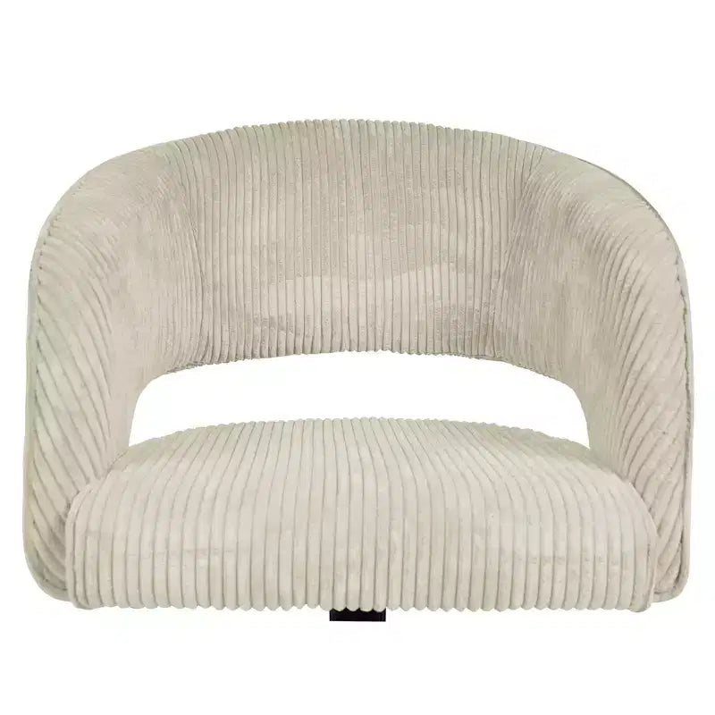 Chaise de bureau réglable et mobile en velours côtelé Hyleory