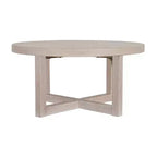 Table basse ronde East at Main 38 avec piétement entrecroisé