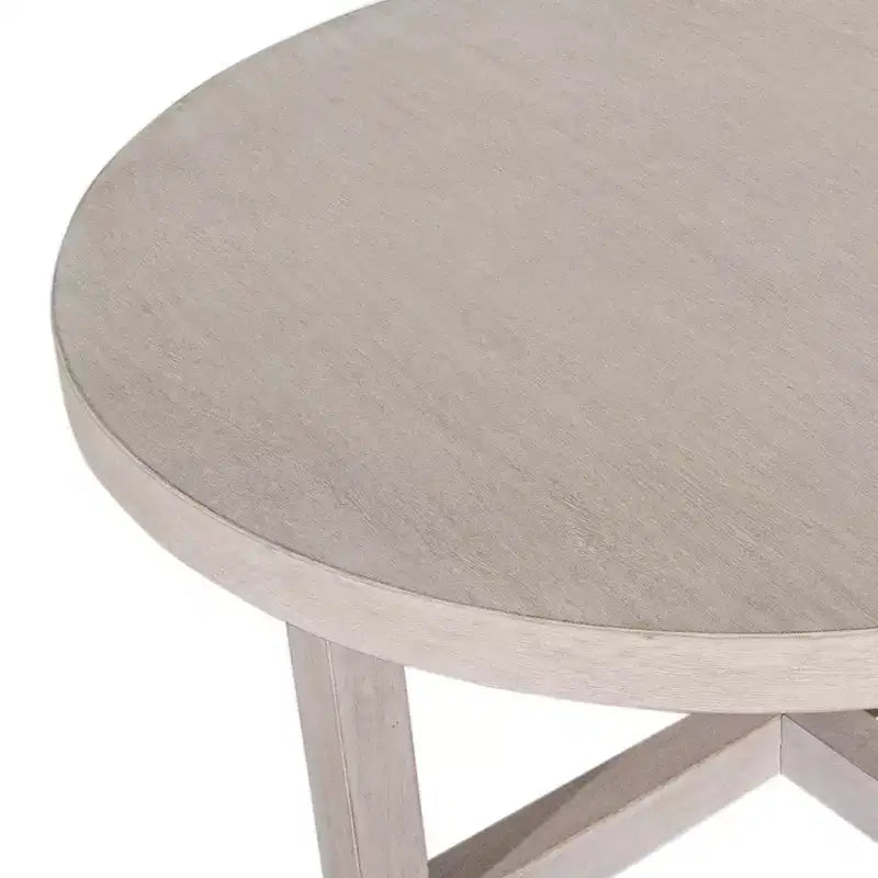 Table basse ronde East at Main 38 avec piétement entrecroisé