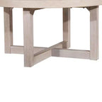 Table basse ronde East at Main 38 avec piétement entrecroisé