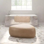 Pouf de cocktail triangulaire arrondi Pebble de 112 cm Jennifer Taylor Home