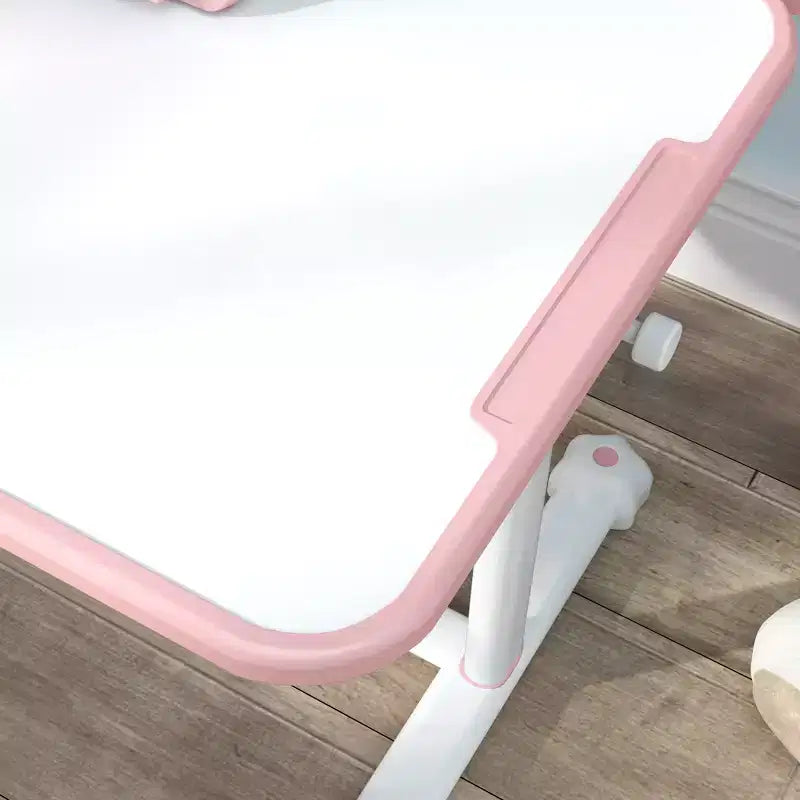 Ensemble bureau et chaise pour enfants Qaba, ensemble bureau et chaise d'étude pour enfants réglable en hauteur avec plateau inclinable, tiroir de rangement et pupitre de lecture